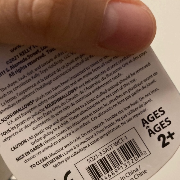 Squishmallows 2021 clip-on 3.5” Dalmatian with glasses Dustin - Picture 5 of 5